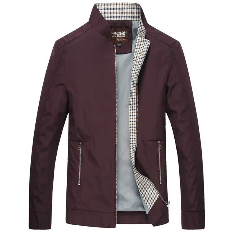 Весенне-летняя тонкая университетская куртка для мужчин, модные деловые куртки со стоячим воротником, пальто с карманами, ветрозащитная мужская верхняя одежда, ветровки