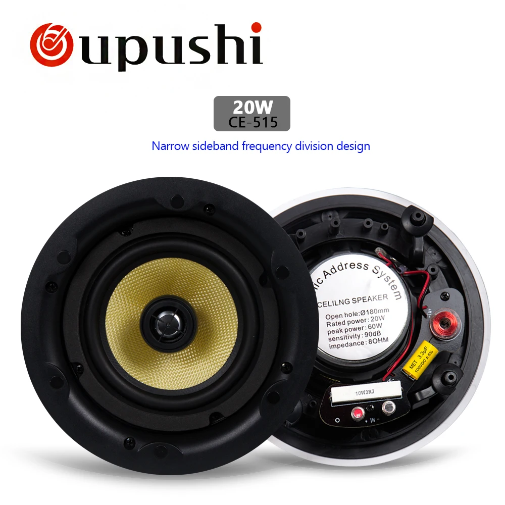 Home ceiling speaker system 20w in wall surround