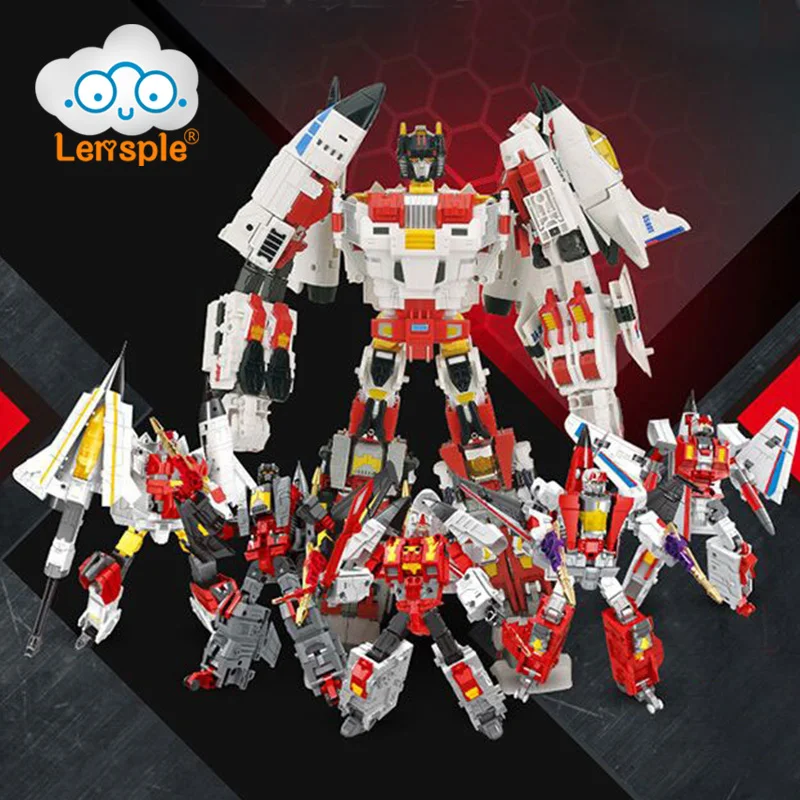 Lensple New Battleplane Transformation Robot Eagle King Super Sonic Flying Tiger Fire Phoenix Phantom Bat Flame