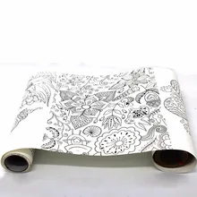 1 pc Scroll Doodle Kids Creativity school supplies drawing tablet kraft stencils painting scrapbooking paper WH1