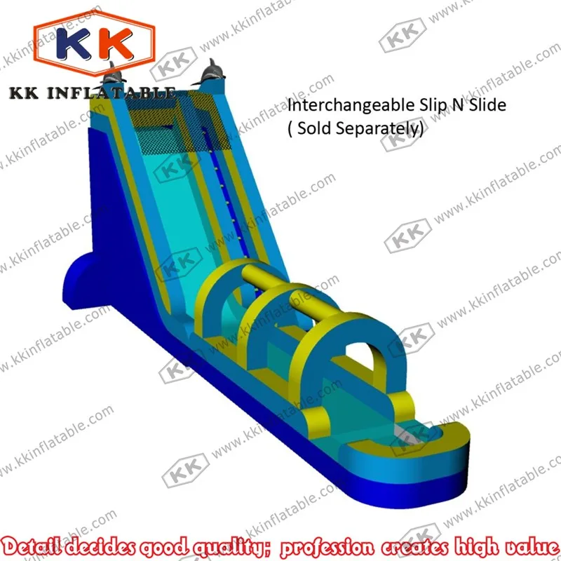Торговая гарантия надувные надувной для скольжения по воде горка с бассейном для курорта