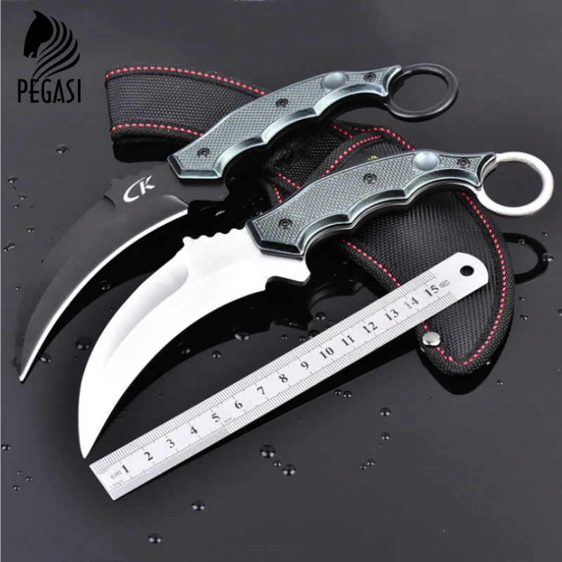 

PEGASI mad dog M3 claw knife outdoor camping jungle survival battle karambit Fixed blade hunting knives self defense
