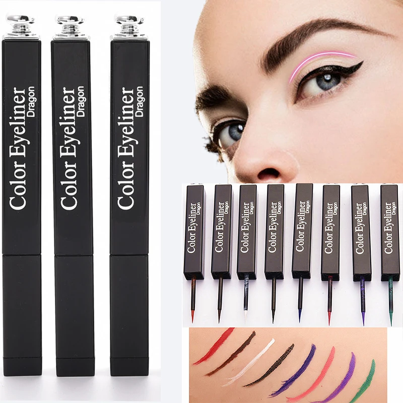 

8 Colors Liquid Eyeliner Pencil Eye Liner Stick Stage Eyeliner Makeup Comestic White Red Blue Green Purple Black Liquid Eyeliner