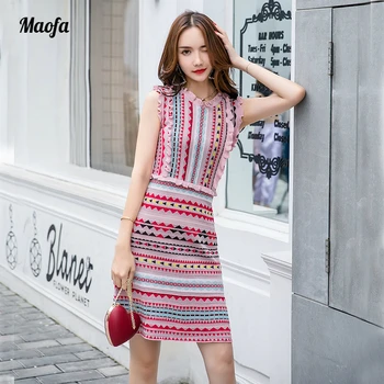

Summer bohemian Women Dress Knitted Dresses Sleeveless Slim OL Sexy Party Bodycon Pencil Midi Dress A-line knittng Vestidos