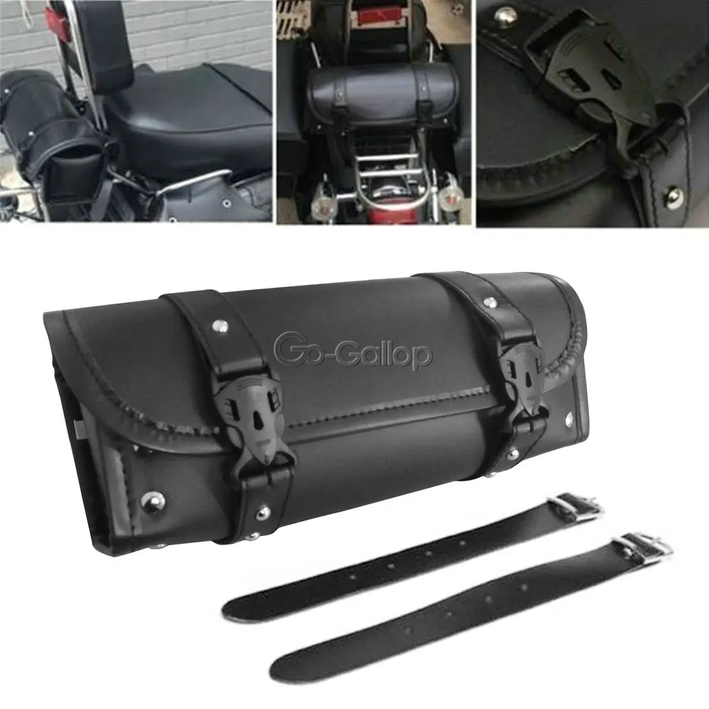 

Motorcycle PU Leather Tool Bag Pouch For Honda Shadow Aero Ace VT750 VT1100 VTX 1300/Yamaha V-Star XVS 650 1100 Custom Silverado