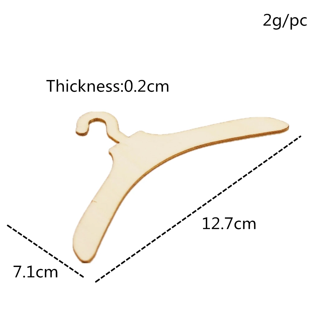10 Pieces Doll Clothes Hangers DIY for Dolls Furniture Pretend Play Classic Toys Kids Children Gift Accessories Doll Accessories