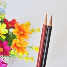 2 предмета/партия шерсть ласки кисточка для китайской каллиграфии рисунок кисть, акварельная Кисть ручка арт поставить школьные канцелярские принадлежности подарок