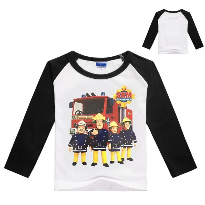 Пожарный футболка Дядя Сэм Демисезонный с длинным рукавом детская футболка летние детские топы с принтом «Mama's Boy» модная детская одежда Топ fser4e - Цвет: color at picture