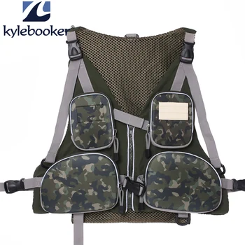 

Camouflage Lightweight Adjustable Fly Fishing Mesh Vest Multi-Pocket for Men and Women
