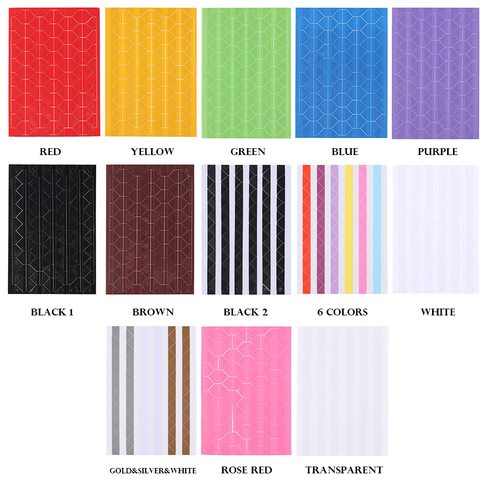 10 Sheets(1020-pack) Multi-Colored Self-Adhesive PVC Photo Corners
