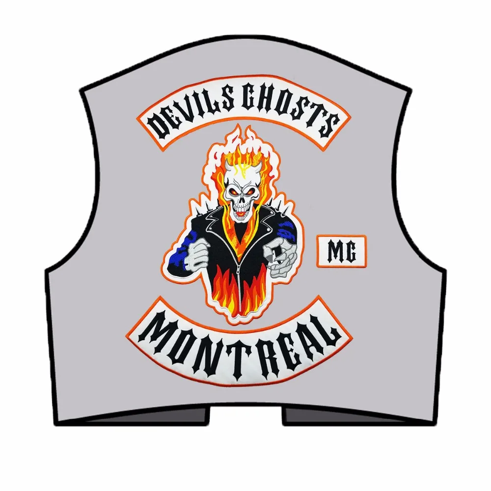 T17421-1 DEVILS GHOSTS MONTRAL MC 1% EMBROIDERY IRON PATCH CUSTOM SEW BADGE (7)