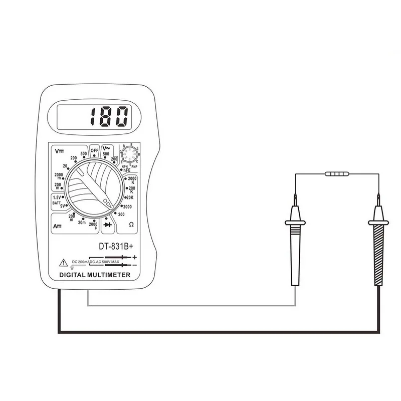 Urijk DT831B Цифровой мультиметр клещи портативный карманный вольтметр амметермультиметр тестер современный измеритель емкости тока