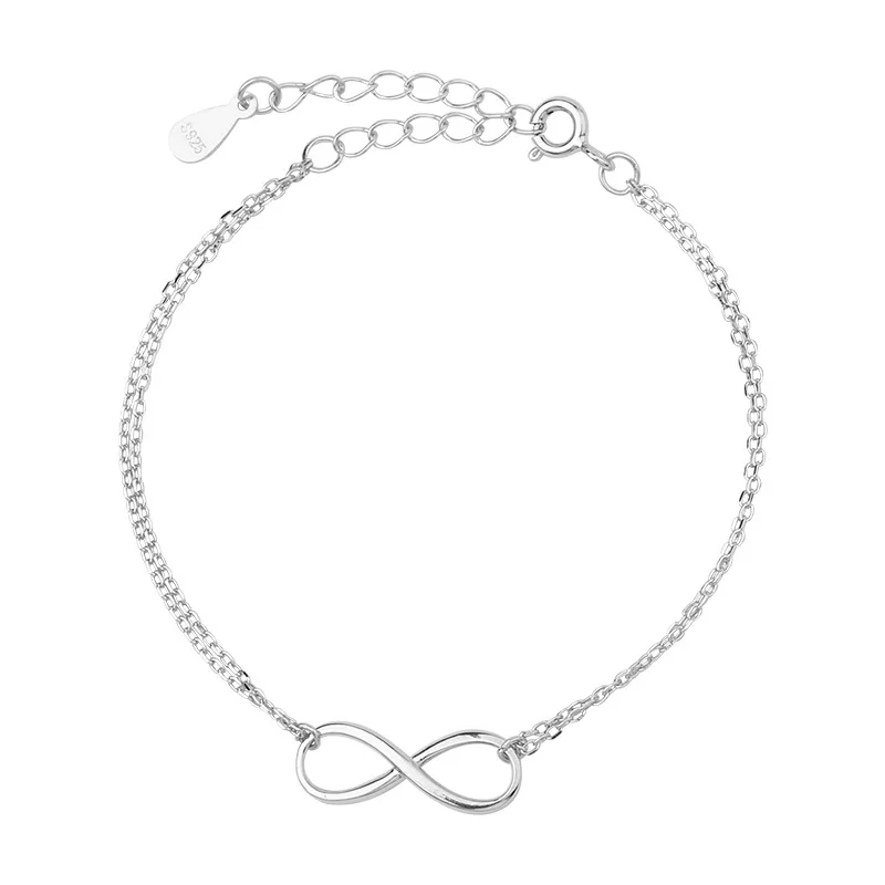 

New Fashion 925 Sterling Silver Charm Bracelets Chain Bracelets Pulsera Drop Shipping