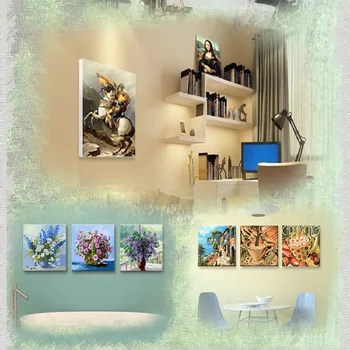 

DIY handmade digital painting 40*50 fantasy trail British lovers European cottage landscape hand-painted oil painting