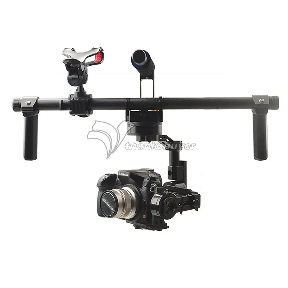 HG3D Handheld Mini DSLR 3 Axis Brushless Gimbal Camera Mount PTZ for GH3 GH4 NEX5 A5000