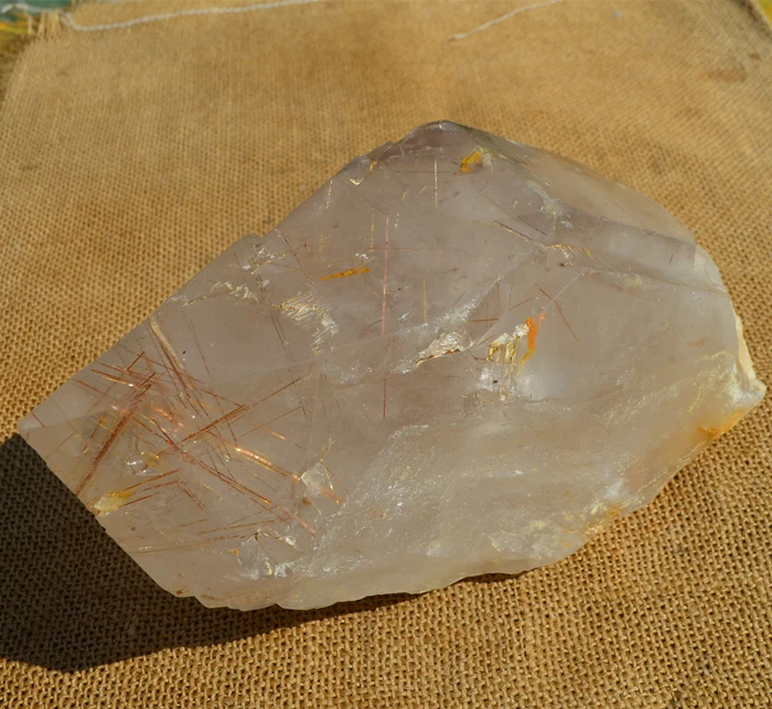

5.2kg New 5A Natural Golden Rutilated Quartz Crystal Wand Copper Rutile Reiki Healing Fengshui Fortune Power