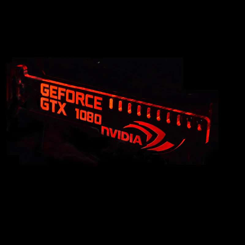 Red Extended Version For GeForce GTX 1080 NVIDIA LED Luminous Computer