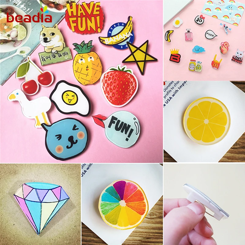 Популярные значки аниме для одежды Kawaii акриловые модный значок булавка на рюкзак