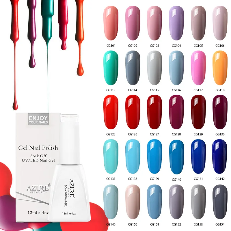 

Azure Beauty 2018 New Arrival 12ML UV Nail Glue 120 Color Nail Gel Polish Long-Lasting Nail Varnish Soak Off UV Gel Manicure