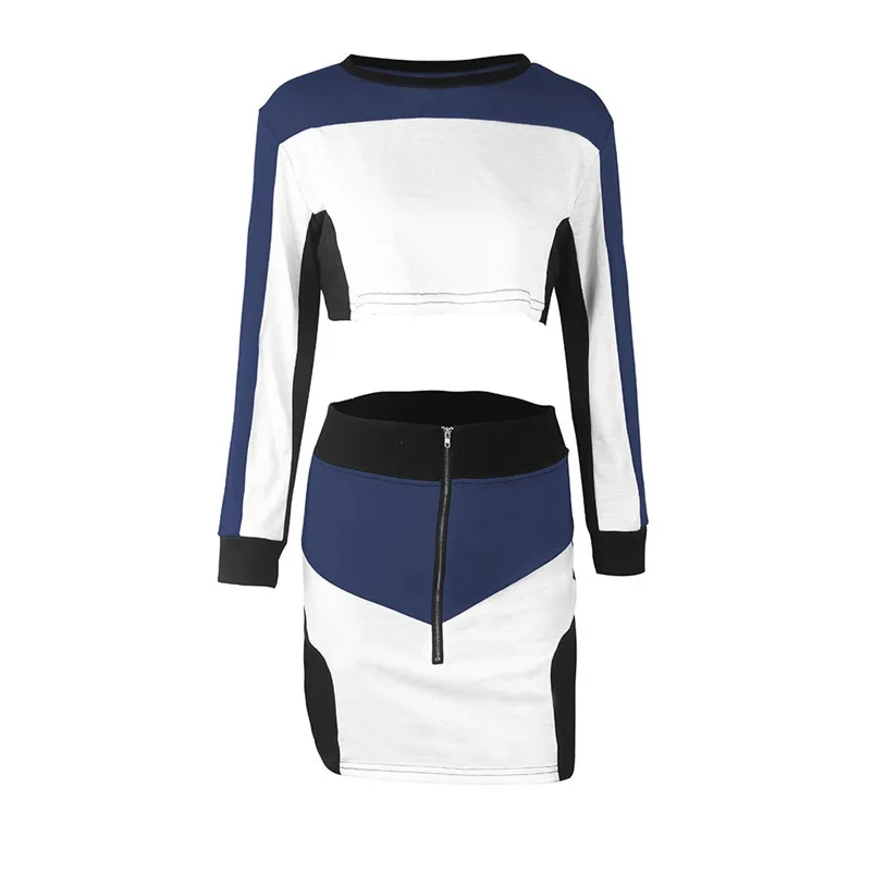 2Pcs Women Tracksuit Sweatshirt Skirt Sets Sport Long Sleeve Wear durable enought for your daily wearing Casual Suit Gift 3D05 (9)