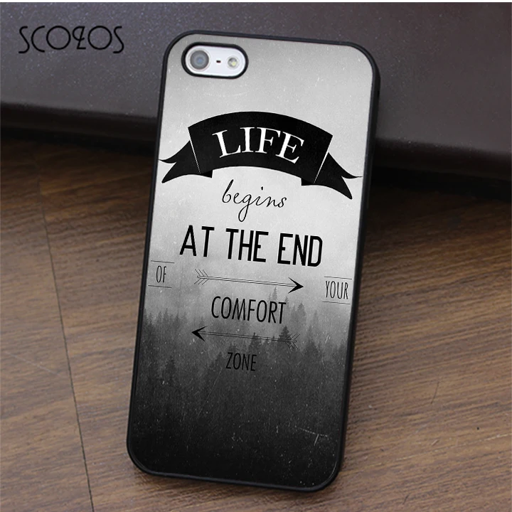 SCOZOS Inspiration Quote Life Motivational phone case for iphone X 4 4s