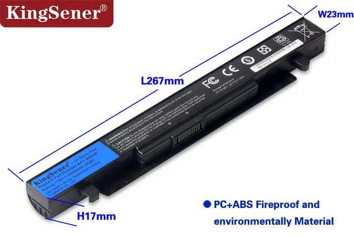 15V 2950mAh Korea Cell New A41-X550A Laptop Battery for ASUS A41-X550 X450 X550 X550C X550B X550V X450C X550CA X452EA X452C