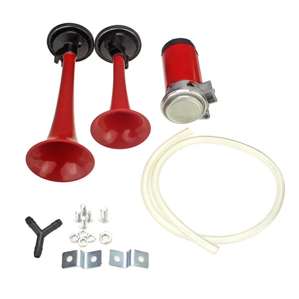 Loud Dual Trumpet Air Horn 12 Volt 135dB Car Truck RV Train Boat