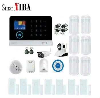 

SmartYIBA WIFI GSM Security Burglar Alarm Indoor/Outdoor IP Camera Wireless Fire/Smoke Alarm Gas Leak Sensor Glass Break Alarm
