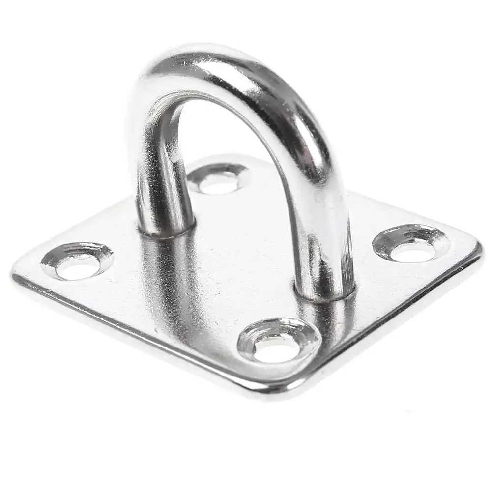 Heavy Duty Stainless Steel Square Pad Eye Plate Marine Hardware Staple