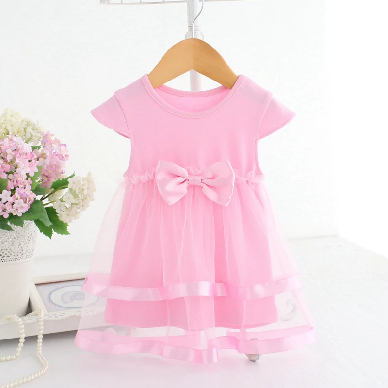 

Girls Summer Dress Pink Girls Birthday Dress Lace Overlay Children Summer Clothing Soft Cotton Baby Girl Outfits Holiday Dresses