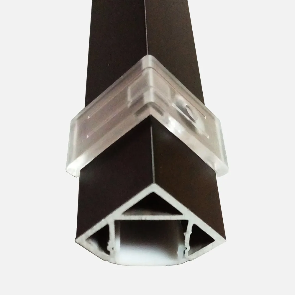 5 компл./лот 1 м черный V форма светодиодный алюминиевый профиль с молочной оболочкой для Светодиодные ленты светильник установки алюминиевый профиль