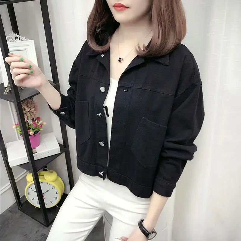 awesome  FTLZZ Women Denim Jackets 2019 Spring Autumn Streetwear Loose Coat For Women Jeans Coat Cowboy Shor