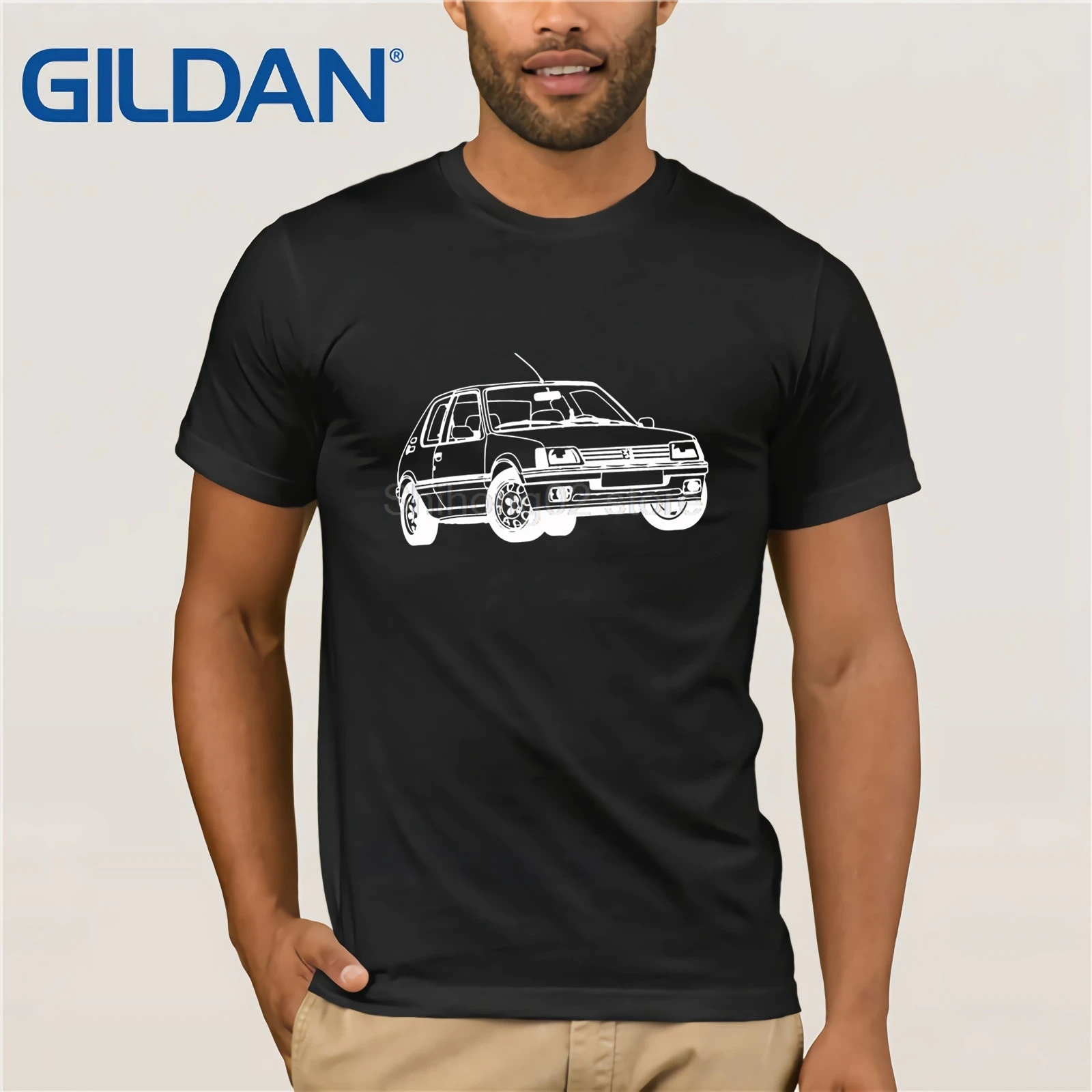 

GILDAN Tshirt Men Short Sleeve Peugeot 205 Gti Men's T Shirt Printed S-3xl T-Shirt Fitness Tee Top GILDAN