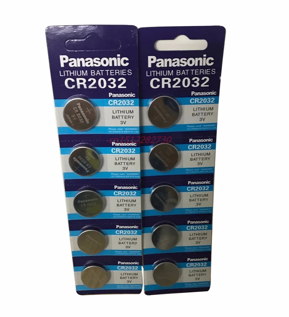 

10Pcs original brand new battery for PANASONIC cr2032 3v button cell coin batteries for watch computer cr 2032 Suitable Supports