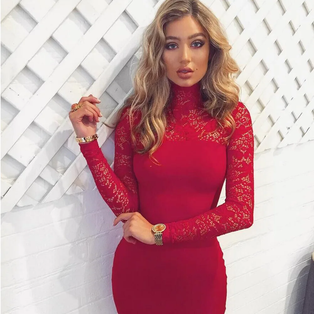 dreamer lace bodycon dress