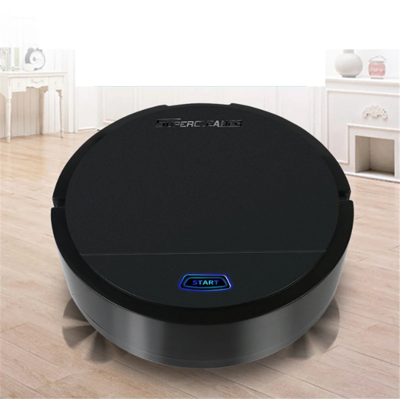

Automatic Smart Robot Vacuum Cleaner Dual Spinning Side Brush Lifts Debris