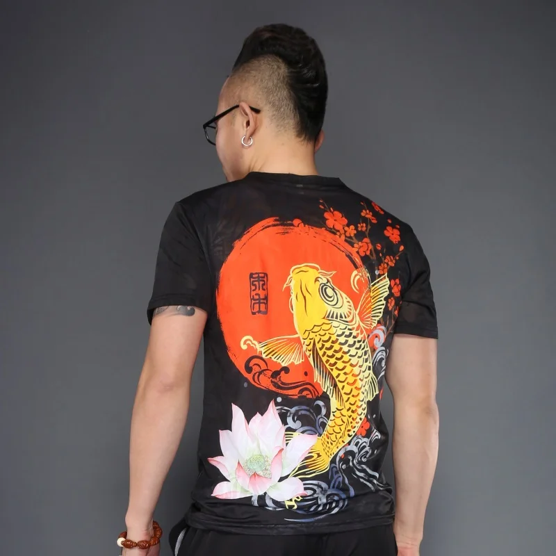 

Mens t shirts fashion summer tops 2018 chinese market online traditional chinese clothing for men new hot trends tops Q132