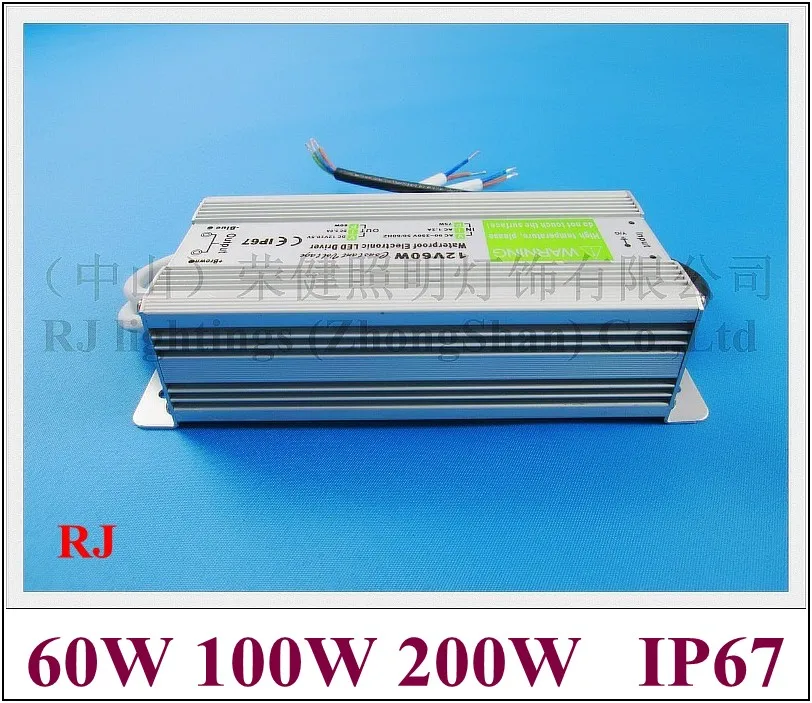 

IP67 waterproof LED transformer LED driver power supply for LED strips LED modules etc 200W input 85-265VAC output 12VDC 16A