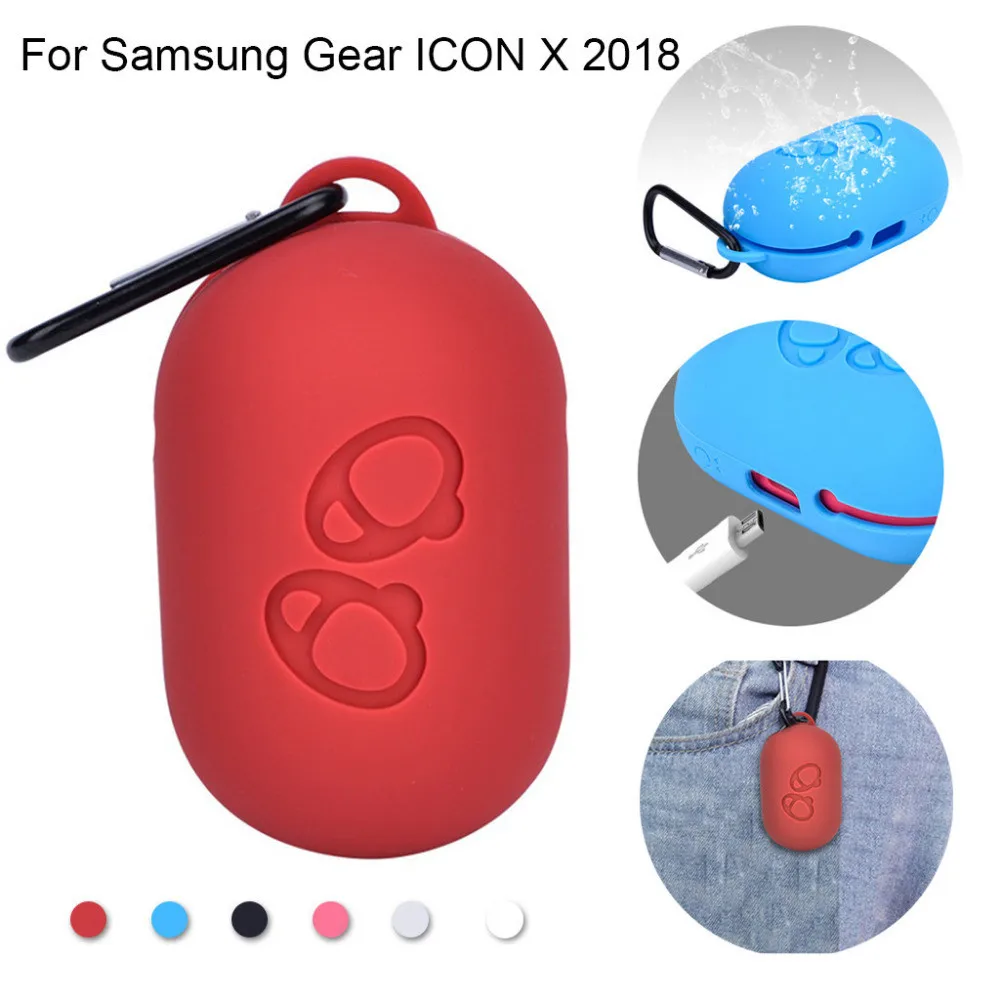 

Soft Silicone Case for Samsung Gear IconX 2018 Waterproof Bluetooth Wireless Earphone Headphone Protective Cover for Gear Icons