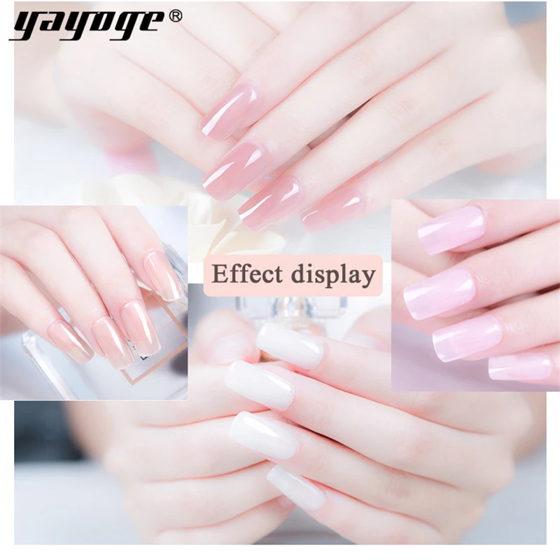 YAYOGE nail Builder Gel varnish polish UV LED Transparent Pink for nail extensions building Hard Gel sale