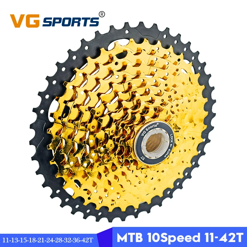 

VG sports 10 speed 11-42T bicycle cassette freewheel 10S MTB cog sprockets 42T bike mountain bike free wheel Accessories 506g