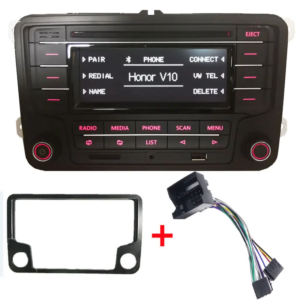 Автомагнитола стерео RCN210 Bluetooth CD MP3 USB AUX SD для Volkswagen GOLF PASSAT TOURAN POLO TIGUAN CADDY EOS CC+ Cabel