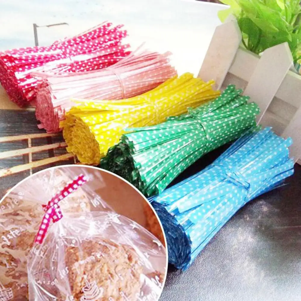 

DIY Silk Ribbon Bowknot Twist Tie Wire Bakery Packaging Cookies Candy Bag Sealing Wire Handmade Gift Party Decoration