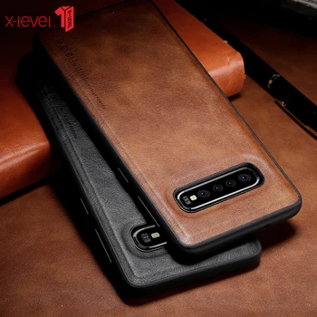 

X-Level Leather Back Case For Samsung Galaxy S20 S10 S10E S9 Note 9 Note 10 Plus Cases Original Luxury Ultra Light Phone Cover