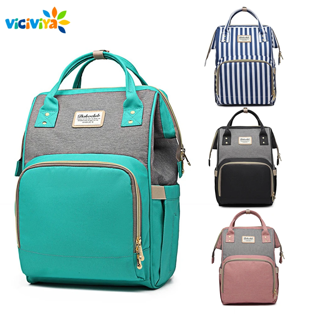 

Viciviya Mummy Diaper Bag for Baby Care Nursing Bag Large Capacity Waterproof Portable Travel Bag Daddy Backpack Anti-thief