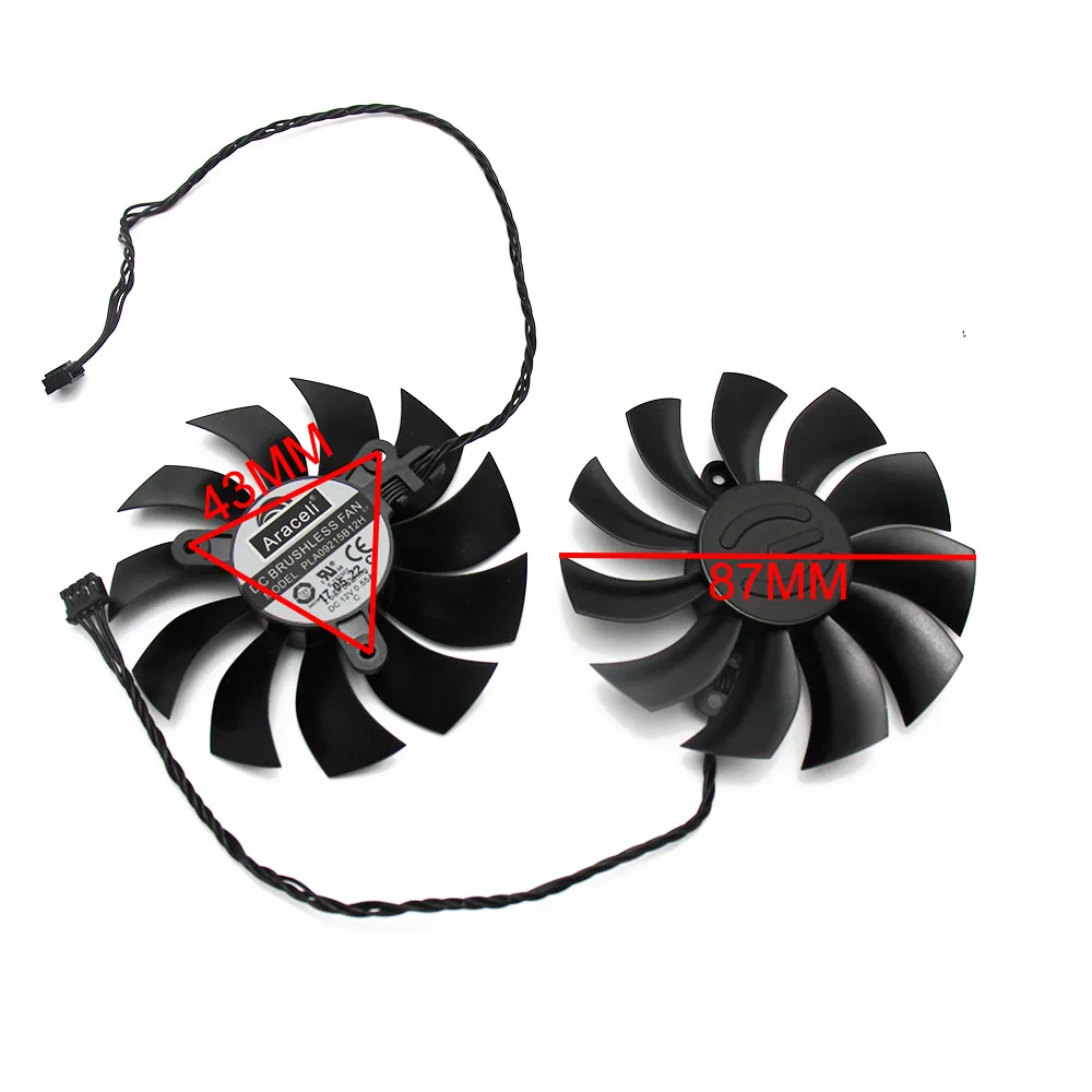 New PLA09215B12HH GTX1080 Ti FTW3 ELITE FTW3 DC12V 0.55A for EVGA GTX 1080TI FTW3 DT GAMING Video Graphics card cooling fan