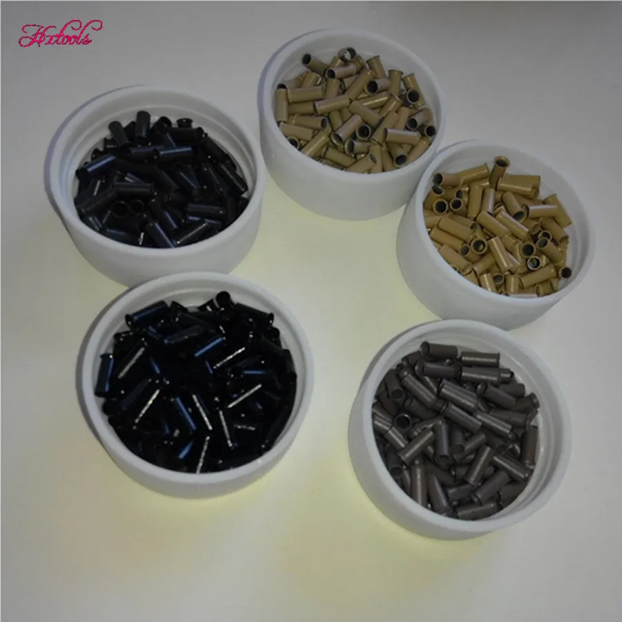 

10000pcs Micro copper Tube /Flared copper ring mini locks of 2.8x2.3x7.0mm links/beads for loop I tip Hair Extensions