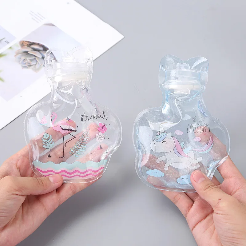 

Flamingo Cartoon Pattern Keep Cool Cartoon Kawaii Fashion Chic Hand Warmer Portable Hot Water Bag Bottles