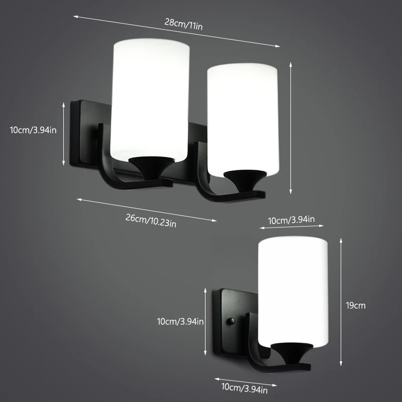  E27 LED Base Wall Lamp Single and Double Head Retro Bedside Reading Lamp Hotel Bedroom Corridor Wal - 32949709274