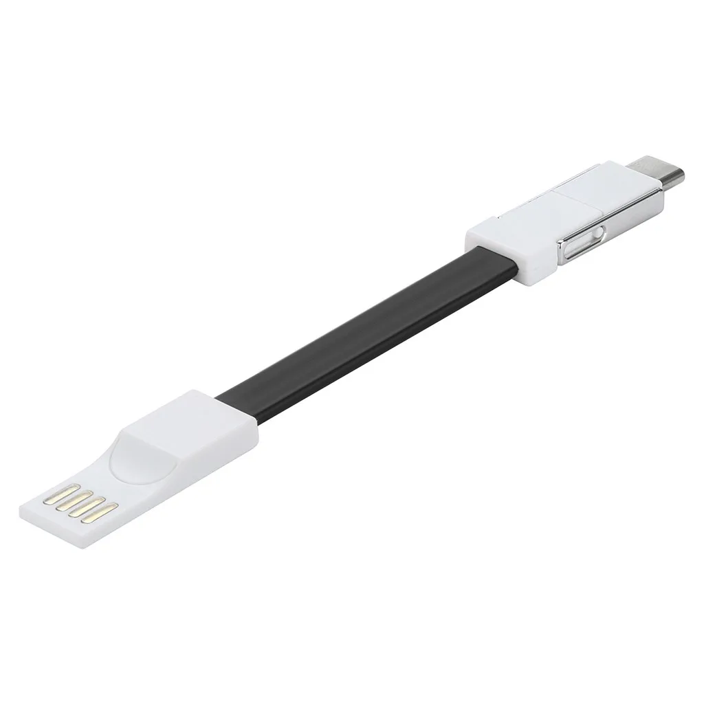Популярный Магнитный Micro usb type-C зарядный кабель для передачи данных брелок из веревок 9 см короткие кабели для зарядки типа C